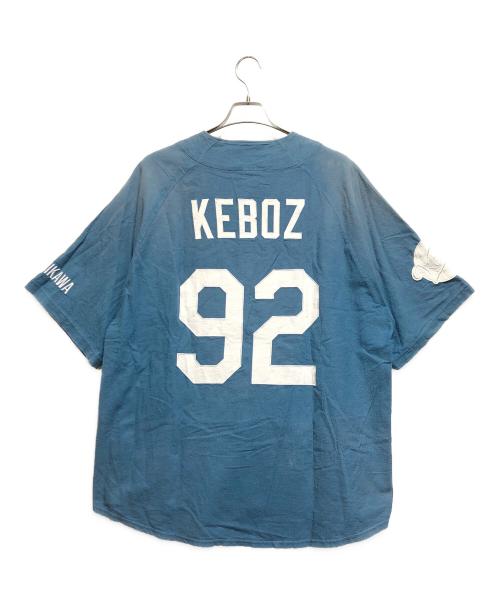 KEBOZ（ケボズ）KEBOZ (ケボズ) ベースボールシャツ ブルー サイズ:Ｌの古着・服飾アイテム