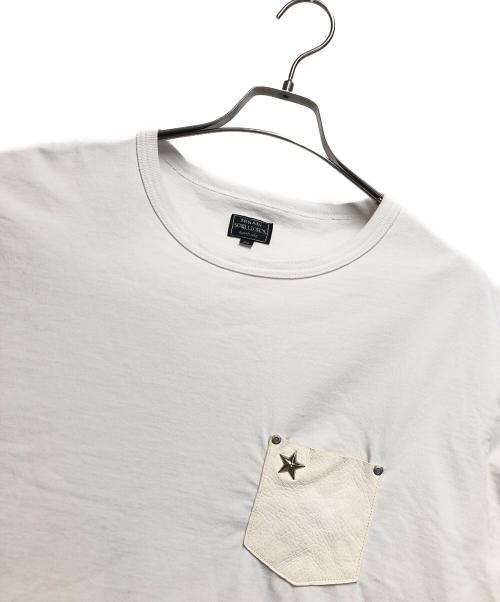 SCHOTT BROS.（ショット）SCHOTT BROS. (ショットブロス) レザーポケットTシャツ ホワイト サイズ:2XLの古着・服飾アイテム