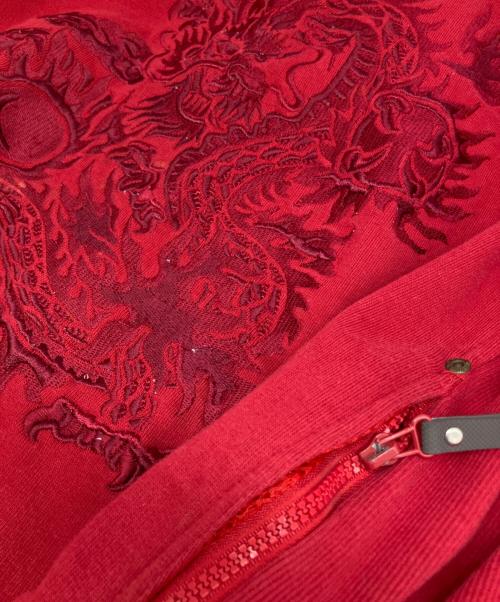 KANSAI MAN（カンサイマン）KANSAI MAN (カンサイマン) 刺繍スウェット レッド サイズ:Lの古着・服飾アイテム