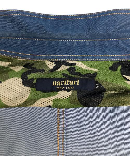 narifuri（ナリフリ）narifuri (ナリフリ) Dry denim shirts（ドライデニムシャツ） スカイブルー サイズ:Ｍの古着・服飾アイテム