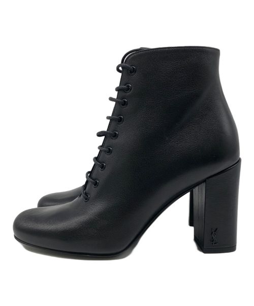 Saint Laurent Paris（サンローランパリ）Saint Laurent Paris (サンローランパリ) レースアップブーツ ブラック サイズ:38の古着・服飾アイテム