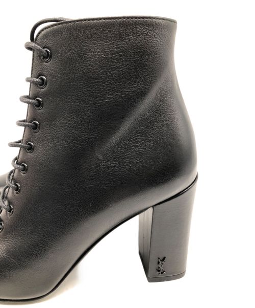 Saint Laurent Paris（サンローランパリ）Saint Laurent Paris (サンローランパリ) レースアップブーツ ブラック サイズ:38の古着・服飾アイテム