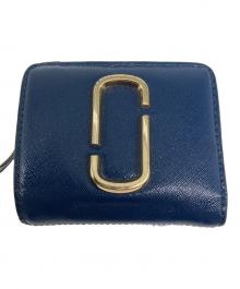 MARC JACOBS（マークジェイコブズ）の古着「ザ スナップショット ミニ コンパクトウォレット」｜ネイビー×オレンジ