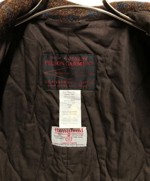 FILSON GARMENT（フィルソン ガーメント）FILSON GARMENT (フィルソン ガーメント) Harris Tweed (ハリスツイード) ハンティングジャケット ブラウン サイズ:ＳＩＺＥ４２の古着・服飾アイテム