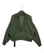 DIESELディーゼル）の古着「レーヨン切替スウェット」｜グリーン