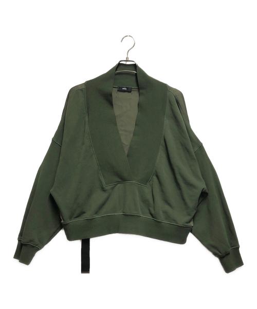 DIESEL（ディーゼル）DIESEL (ディーゼル) レーヨン切替スウェット グリーン サイズ:Ｓの古着・服飾アイテム