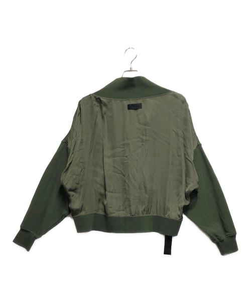 DIESEL（ディーゼル）DIESEL (ディーゼル) レーヨン切替スウェット グリーン サイズ:Ｓの古着・服飾アイテム