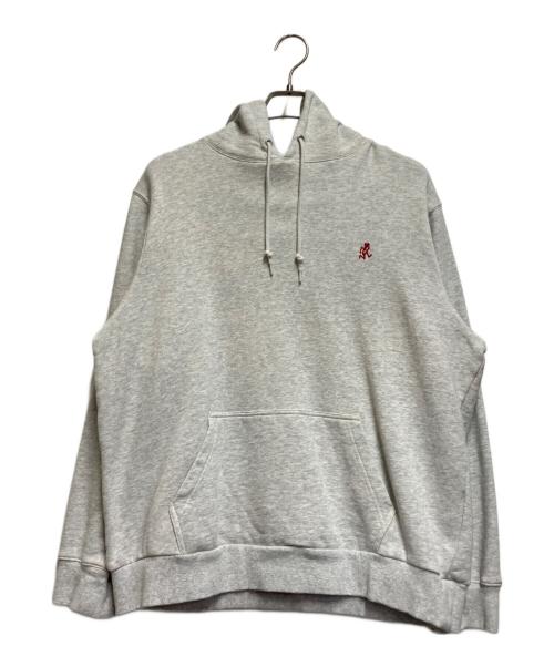 GRAMICCI（グラミチ）GRAMICCI (グラミチ) ONE POINT HOODED SWEATSHIRT（ワンポイントフーディスウェットシャツ） グレー サイズ:USA M / ASIA Lの古着・服飾アイテム