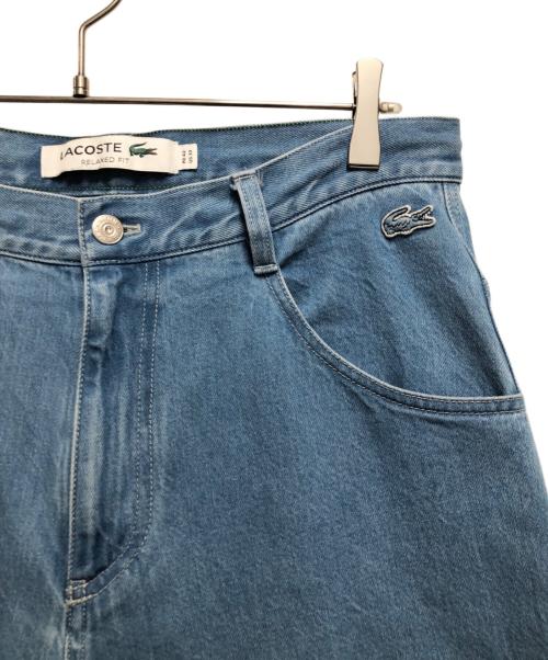 LACOSTE（ラコステ）LACOSTE (ラコステ) ワイドデニムパンツ ブルー サイズ:FR 42/US 33の古着・服飾アイテム