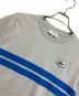 LACOSTE (ラコステ) フロントボーダーバックプリントTシャツ ライトグレー×ブルー サイズ:FR 5 / US L：3980円