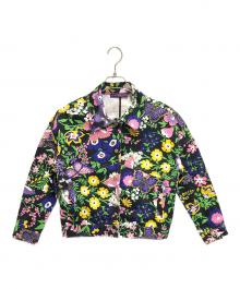 VIVIENNE TAM（ヴィヴィアンタム）の古着「バタフライガーデンプリントジャケット」｜ブラック
