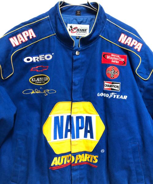 CHASE authentics（チェイスオーセンティック）CHASE authentics (チェイスオーセンティック) レーシングジャケット ブルー サイズ:ＳＩＺＥ　２ＸＬ　の古着・服飾アイテム