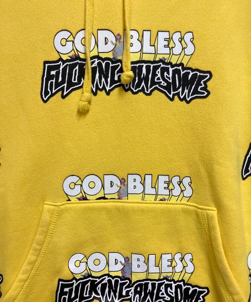 FUCKING AWESOME（ファッキンオーサム）FUCKING AWESOME (ファッキンオーサム) プルオーバーパーカー イエロー サイズ:SIZE Mの古着・服飾アイテム