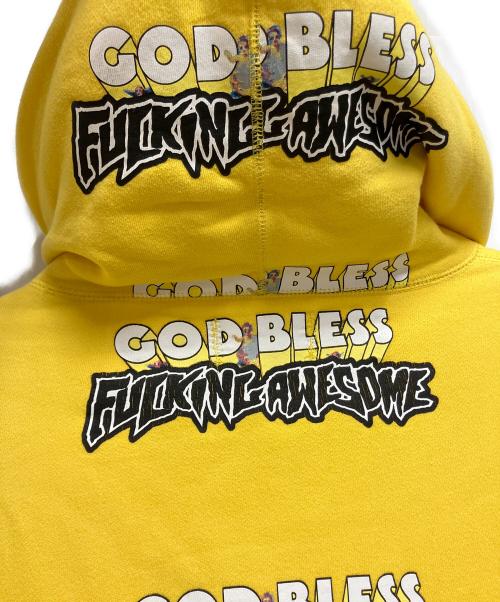 FUCKING AWESOME（ファッキンオーサム）FUCKING AWESOME (ファッキンオーサム) プルオーバーパーカー イエロー サイズ:SIZE Mの古着・服飾アイテム