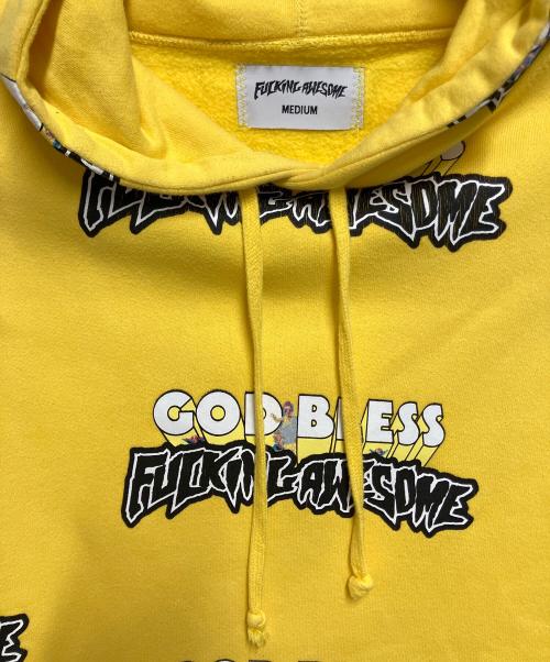 FUCKING AWESOME（ファッキンオーサム）FUCKING AWESOME (ファッキンオーサム) プルオーバーパーカー イエロー サイズ:SIZE Mの古着・服飾アイテム