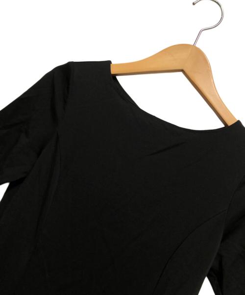 JENNE（ジェンヌ）JENNE (ジェンヌ) ボートネックカットソーワンピース ブラック サイズ:Sの古着・服飾アイテム