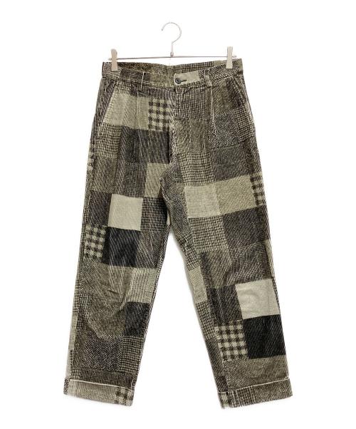 BEAMS+（ビームスプラス）BEAMS+ (ビームスプラス) コーデュロイパッチワークパンツ ブラウン サイズ:Mの古着・服飾アイテム
