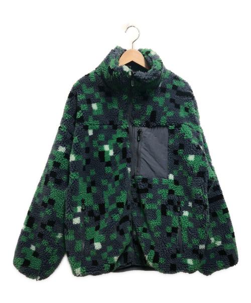 ZARA（ザラ）ZARA (ザラ) ボアジャケット グレー×グリーン サイズ:ＳＩＺＥ　ＸＬの古着・服飾アイテム