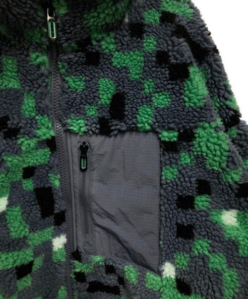 ZARA（ザラ）ZARA (ザラ) ボアジャケット グレー×グリーン サイズ:ＳＩＺＥ　ＸＬの古着・服飾アイテム