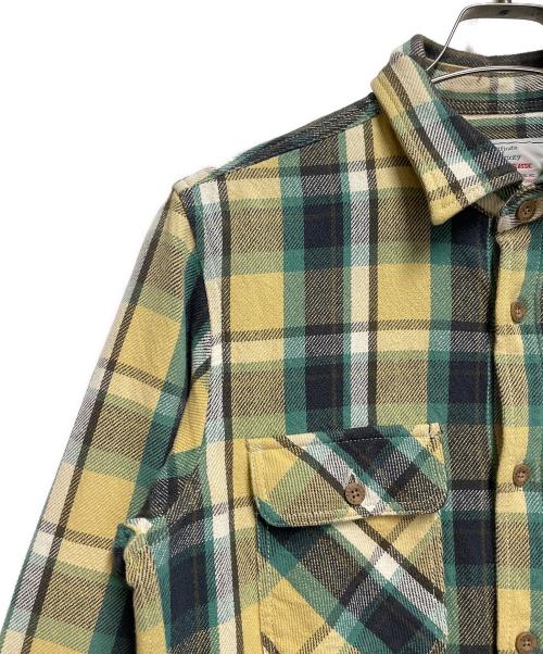 AVIREX（アヴィレックス）AVIREX (アヴィレックス) ネルシャツ グリーン サイズ:SIZE Sの古着・服飾アイテム