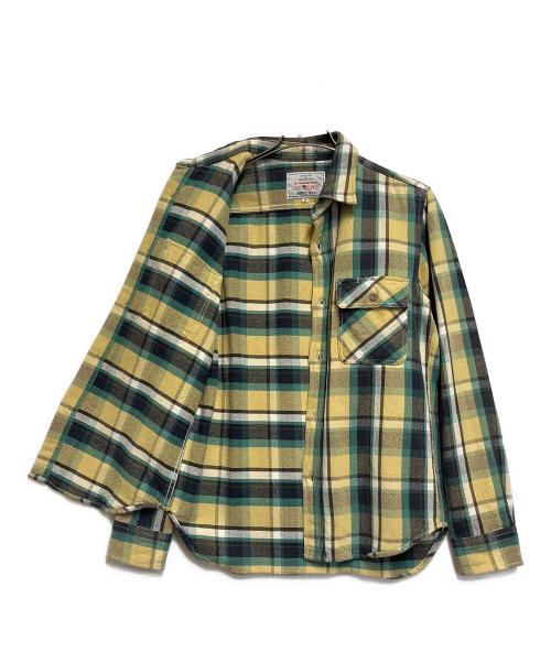 AVIREX（アヴィレックス）AVIREX (アヴィレックス) ネルシャツ グリーン サイズ:SIZE Sの古着・服飾アイテム