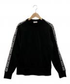 MONCLERモンクレール）の古着「MAGLIA GIROCOLLOラインロゴスウェット」｜ブラック