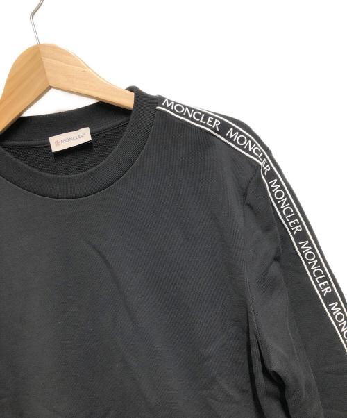 MONCLER（モンクレール）MONCLER (モンクレール) MAGLIA GIROCOLLOラインロゴスウェット ブラック サイズ:ＳＩＺＥ　Ｓ　の古着・服飾アイテム