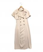 JILL BY JILLSTUARTジル バイ ジルスチュアート）の古着「ケープカラー2Wayトレンチワンピース」｜ベージュ