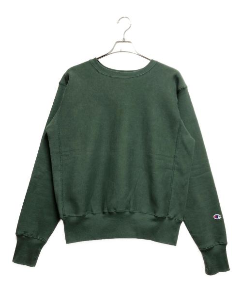 Champion REVERSE WEAVE（チャンピオン リバース ウィーブ）Champion REVERSE WEAVE (チャンピオン リバース ウィーブ) リバースウィーブ(R) クルーネックスウェットシャツ グリーン サイズ:Lの古着・服飾アイテム
