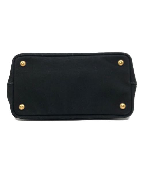 PRADA（プラダ）PRADA (プラダ) キャンバス ショルダーバッグ ブラックの古着・服飾アイテム