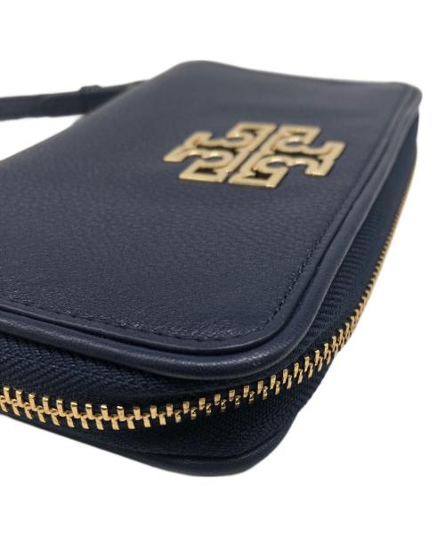 TORY BURCH（トリーバーチ）TORY BURCH (トリーバーチ) ラウンドファスナー財布 ネイビーの古着・服飾アイテム