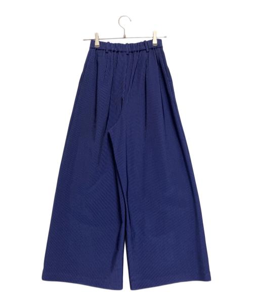 LANVIN en Bleu（ランバンオンブルー）LANVIN en Bleu (ランバンオンブルー) ワンタックワイドパンツ パープル サイズ:36の古着・服飾アイテム