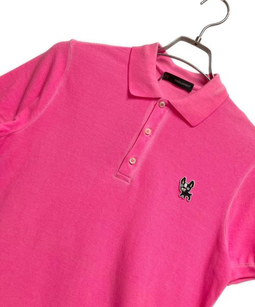 DSQUARED2（ディースクエアード）DSQUARED2 (ディースクエアード) 半袖ポロシャツ ショッキングピンク サイズ:Ｓの古着・服飾アイテム