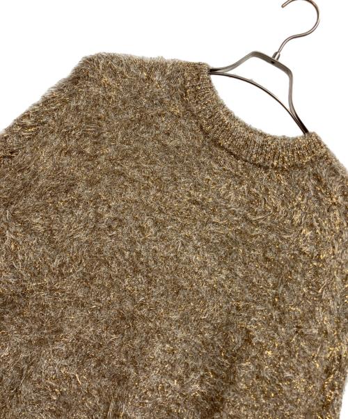 frene（フラーネ）frene (フラーネ) グリッターロングシャギーオーバーサイズニット ブラウン サイズ:Mの古着・服飾アイテム