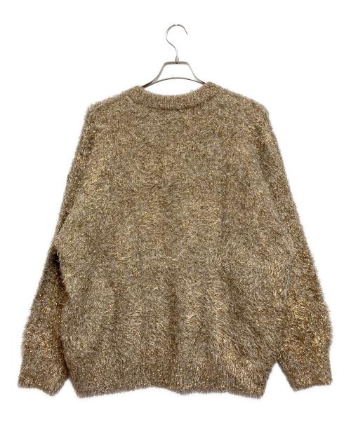 frene（フラーネ）frene (フラーネ) グリッターロングシャギーオーバーサイズニット ブラウン サイズ:Mの古着・服飾アイテム