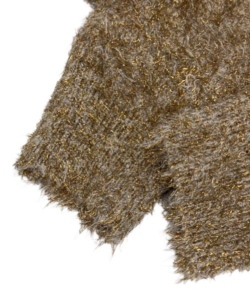 frene（フラーネ）frene (フラーネ) グリッターロングシャギーオーバーサイズニット ブラウン サイズ:Mの古着・服飾アイテム