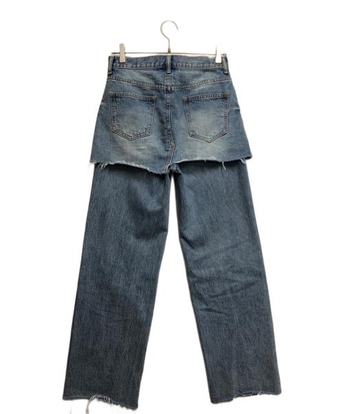 BLACK by moussy（ブラックバイマウジー）BLACK by moussy (ブラックバイマウジー) layered denim スカイブルー サイズ:1の古着・服飾アイテム