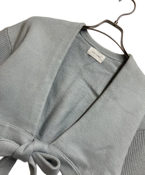 holiday（ホリデー）holiday (ホリデー) ニットカーディガン ライトグレー サイズ:ONE SIZEの古着・服飾アイテム