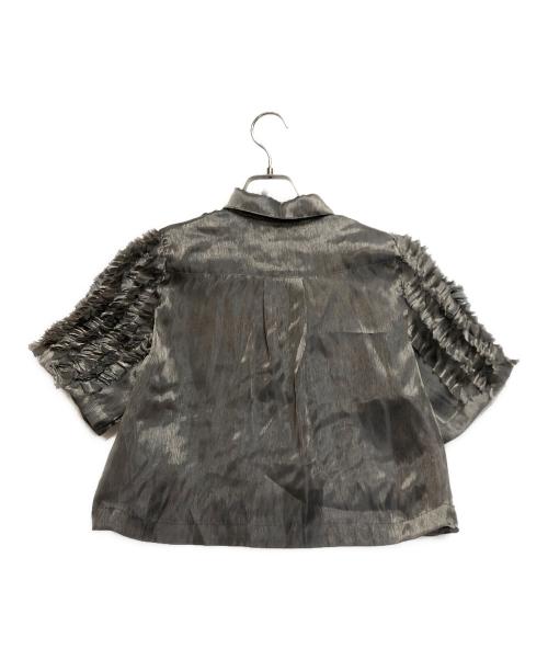 Ameri（アメリ）AMERI (アメリ) FRILL SLEEVE SHEER SHIRT グレー サイズ:Sの古着・服飾アイテム