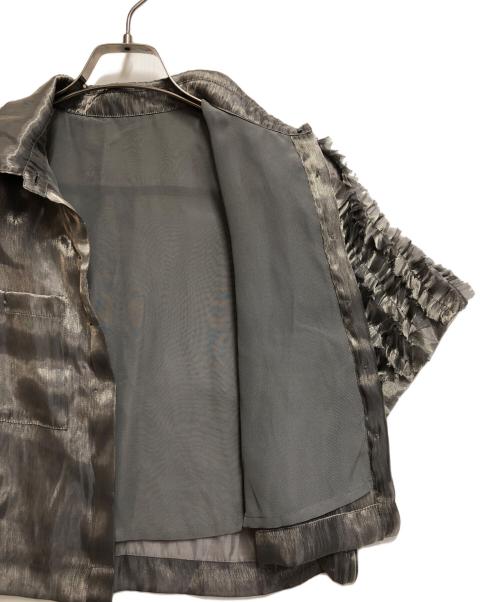 Ameri（アメリ）AMERI (アメリ) FRILL SLEEVE SHEER SHIRT グレー サイズ:Sの古着・服飾アイテム