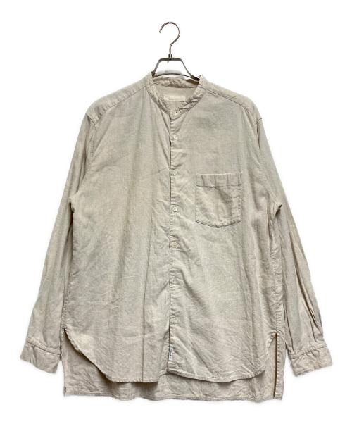 confect（コンフェクト）confect (コンフェクト) リネンバンドカラーシャツ ベージュ サイズ:5の古着・服飾アイテム