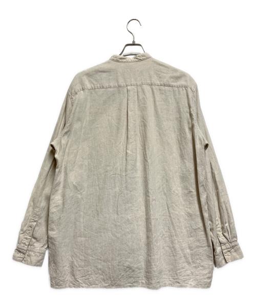 confect（コンフェクト）confect (コンフェクト) リネンバンドカラーシャツ ベージュ サイズ:5の古着・服飾アイテム