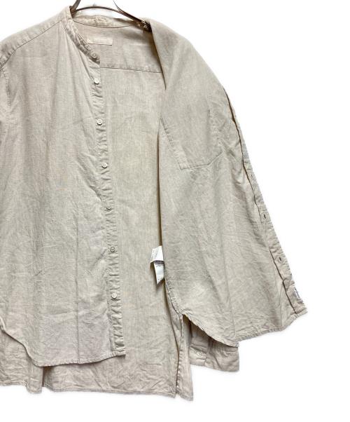 confect（コンフェクト）confect (コンフェクト) リネンバンドカラーシャツ ベージュ サイズ:5の古着・服飾アイテム