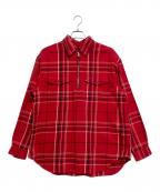 LAUREN RALPH LAURENローレンラルフローレン）の古着「ハーフジップシャツ」｜レッド