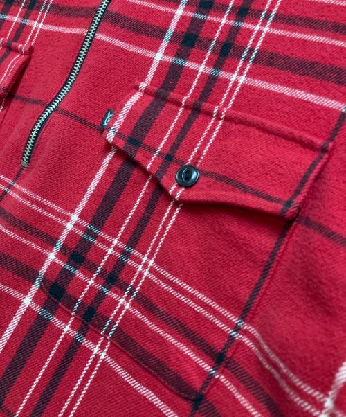 LAUREN RALPH LAUREN（ローレンラルフローレン）LAUREN RALPH LAUREN (ローレンラルフローレン) ハーフジップシャツ レッド サイズ:Lの古着・服飾アイテム