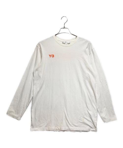 Y-3（ワイスリー）Y-3 (ワイスリー) GRAPHIC LONG SLEEVE TEE ホワイト サイズ:Ｍの古着・服飾アイテム