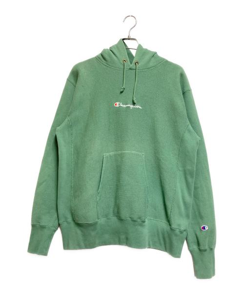 Champion REVERSE WEAVE（チャンピオン リバース ウィーブ）Champion REVERSE WEAVE (チャンピオン リバース ウィーブ) リバースウィーブ フーデッドスウェット グリーン サイズ:XLの古着・服飾アイテム