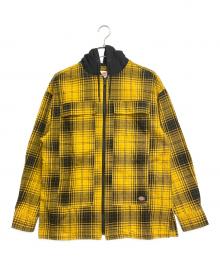 Dickies（ディッキーズ）の古着「バッファローチェックフランネルシャツ」｜イエロー