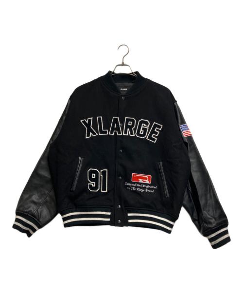 X-LARGE（エクストララージ）X-LARGE (エクストララージ) OG LOGO VARSITY JACKET ブラック サイズ:Lの古着・服飾アイテム