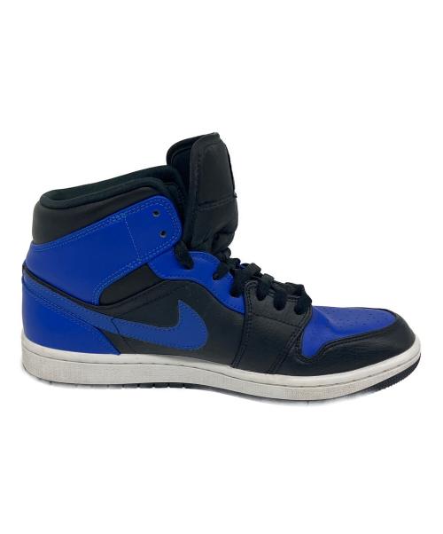 NIKE（ナイキ）NIKE (ナイキ) Air Jordan 1 Mid（エアジョーダン1 ミッド） ブラック×ブルー サイズ:SIZE 26.5の古着・服飾アイテム